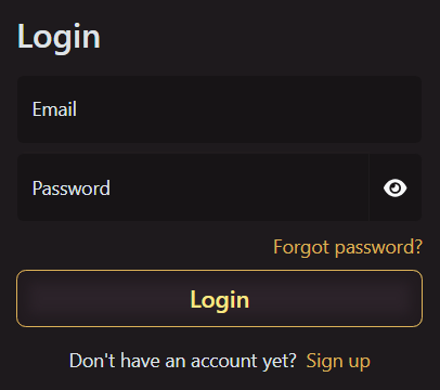 Lucki Casino login form